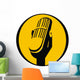 vintage microphone icon Wall Decal