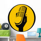 vintage microphone icon Wall Decal