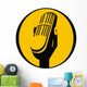 vintage microphone icon Wall Decal