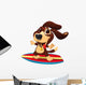 Dog With Surf Wall Decal