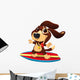 Dog With Surf Wall Decal