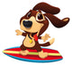Dog With Surf Wall Decal