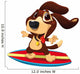 Dog With Surf Wall Decal
