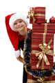 Little Girl Christmas Decoration Wall Decal