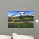 Mount rainier and wildflowers Wall Mural