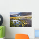 Lily Pads Glow At Sunset As The Clouds Reflect Wall Mural
