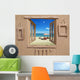 Cardboard House on the Beach Wall Mural
