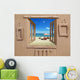 Cardboard House on the Beach Wall Mural