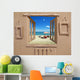 Cardboard House on the Beach Wall Mural