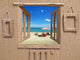 Cardboard House on the Beach Wall Mural
