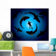 Sharks and Scuba Diver Vector Wall Mural