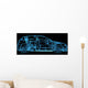 Xray Blue Car Wall Mural