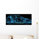 Xray Blue Car Wall Mural