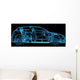 Xray Blue Car Wall Mural