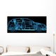 Xray Blue Car Wall Mural