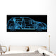Xray Blue Car Wall Mural