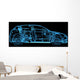Xray Blue Car Wall Mural