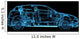 Xray Blue Car Wall Mural