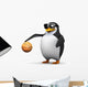 3D Basketball Penguin Wall Decal