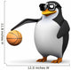 3D Basketball Penguin Wall Decal