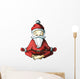 Cartoon Yoga Santa Claus Wall Decal
