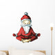 Cartoon Yoga Santa Claus Wall Decal