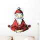 Cartoon Yoga Santa Claus Wall Decal
