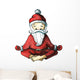 Cartoon Yoga Santa Claus Wall Decal