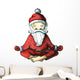 Cartoon Yoga Santa Claus Wall Decal