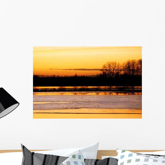 Orange Sunset Wall Decal