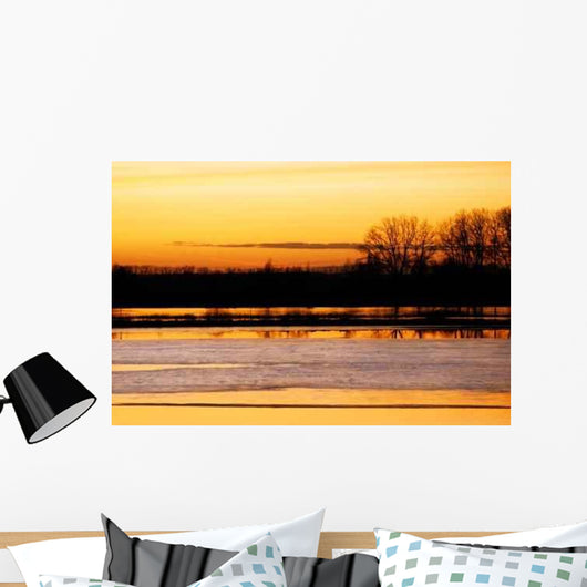 Orange Sunset Wall Decal