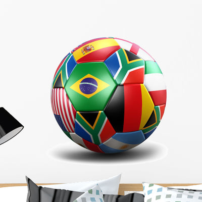 2010 Fifa World Cup Wall Decal shown on a wall