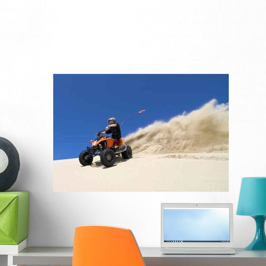 Teen Riding ATV Sand Wall Decal