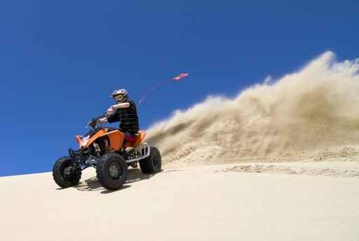 Teen Riding ATV Sand Wall Decal