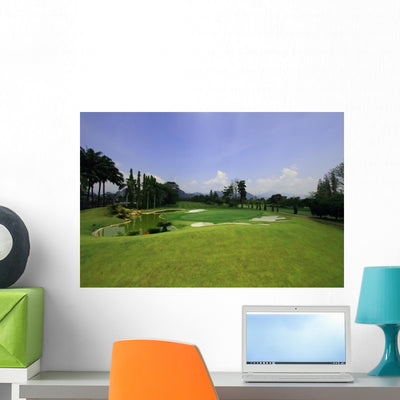 Golf shown on a wall