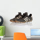 Pair Black Leather Soccer Wall Decal