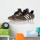 Pair Black Leather Soccer Wall Decal