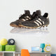 Pair Black Leather Soccer Wall Decal