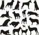 Dog Silhouette Vector Wall Stickers