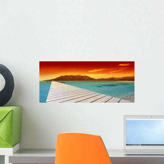 Pontoon and Sky Fire Wall Decal
