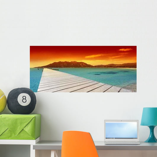 Pontoon and Sky Fire Wall Decal