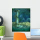 Underwater Ruins Scene Wall Mural