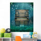 Underwater Piano Scene Wall Mural