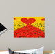 Loving red-yellow tulips Wall Mural