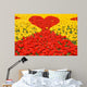 Loving red-yellow tulips Wall Mural