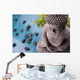 Buddha With Bamboo Massage Stones Wall Mural