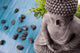 Buddha With Bamboo Massage Stones Wall Mural