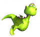 Green Dragon Flying Wall Decal