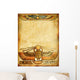 old paper background with egyptian decoration Wall Mural