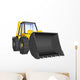 Yellow Construction Digger Wall Decal